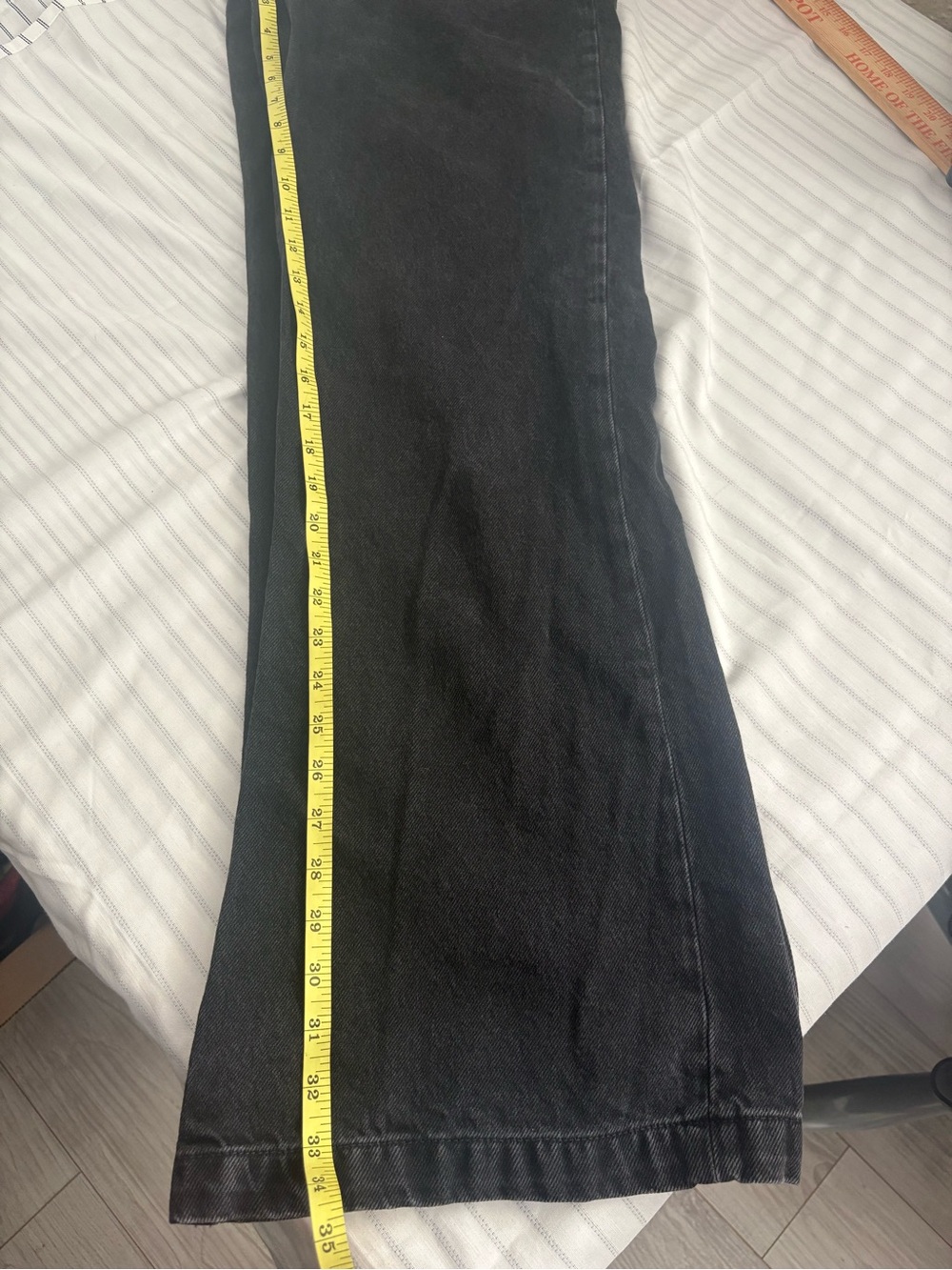 PAIGE Black Wide-Leg Jeans with High Rise - Picture 11 of 13